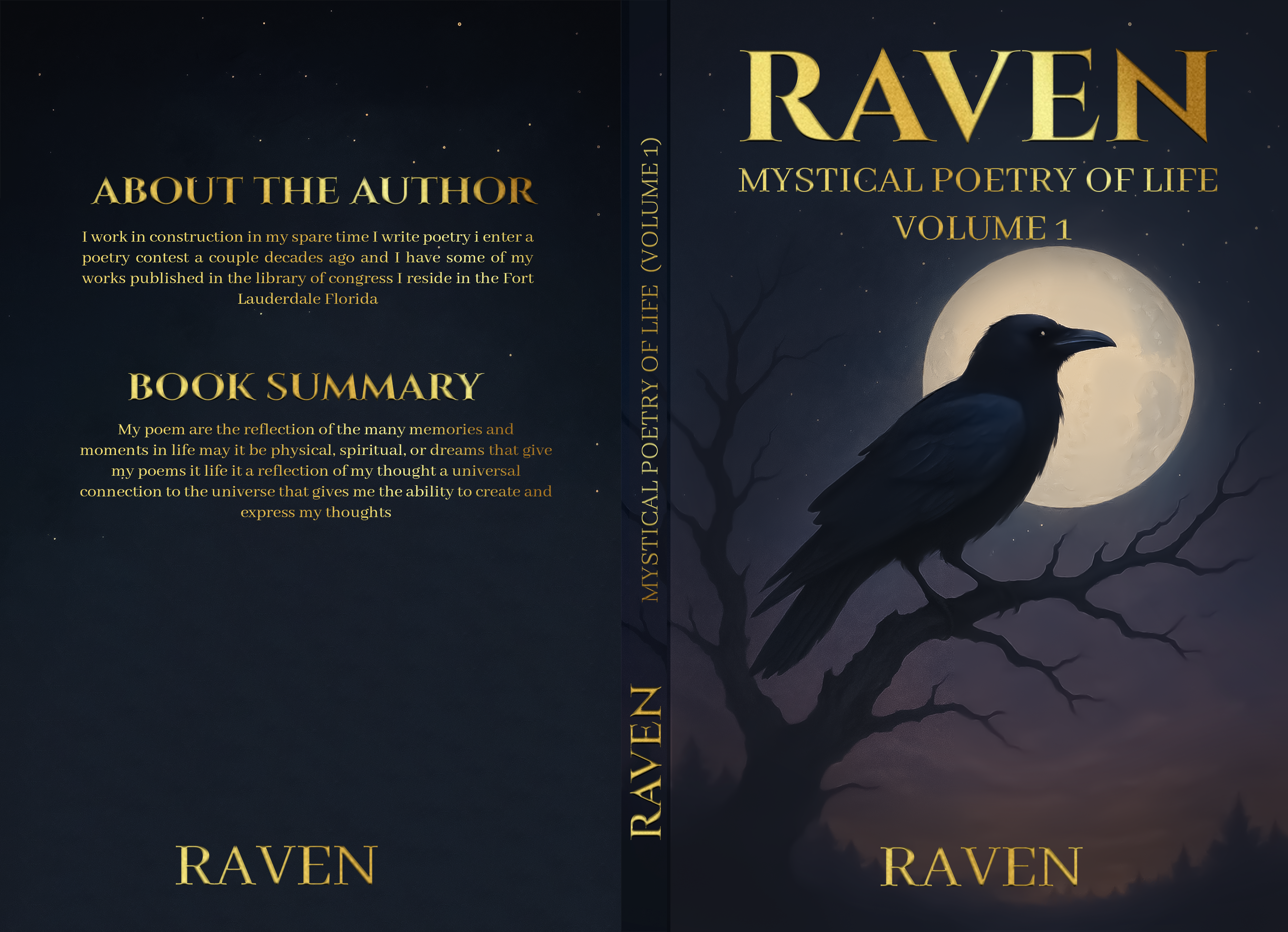 Full wraparound cover of Mystical Poetry of Life by Raven